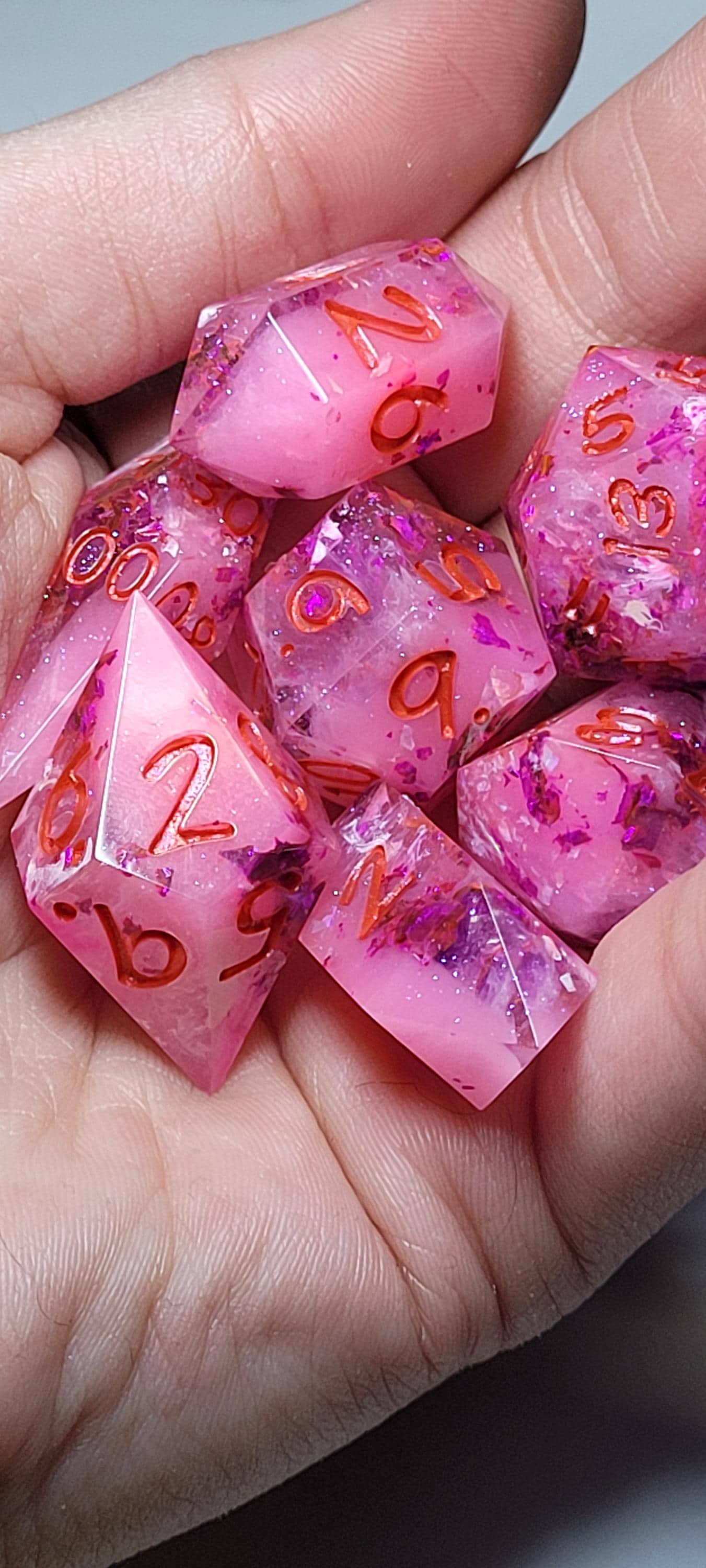 7-Piece TTRPG Dice Set - Love Bomb