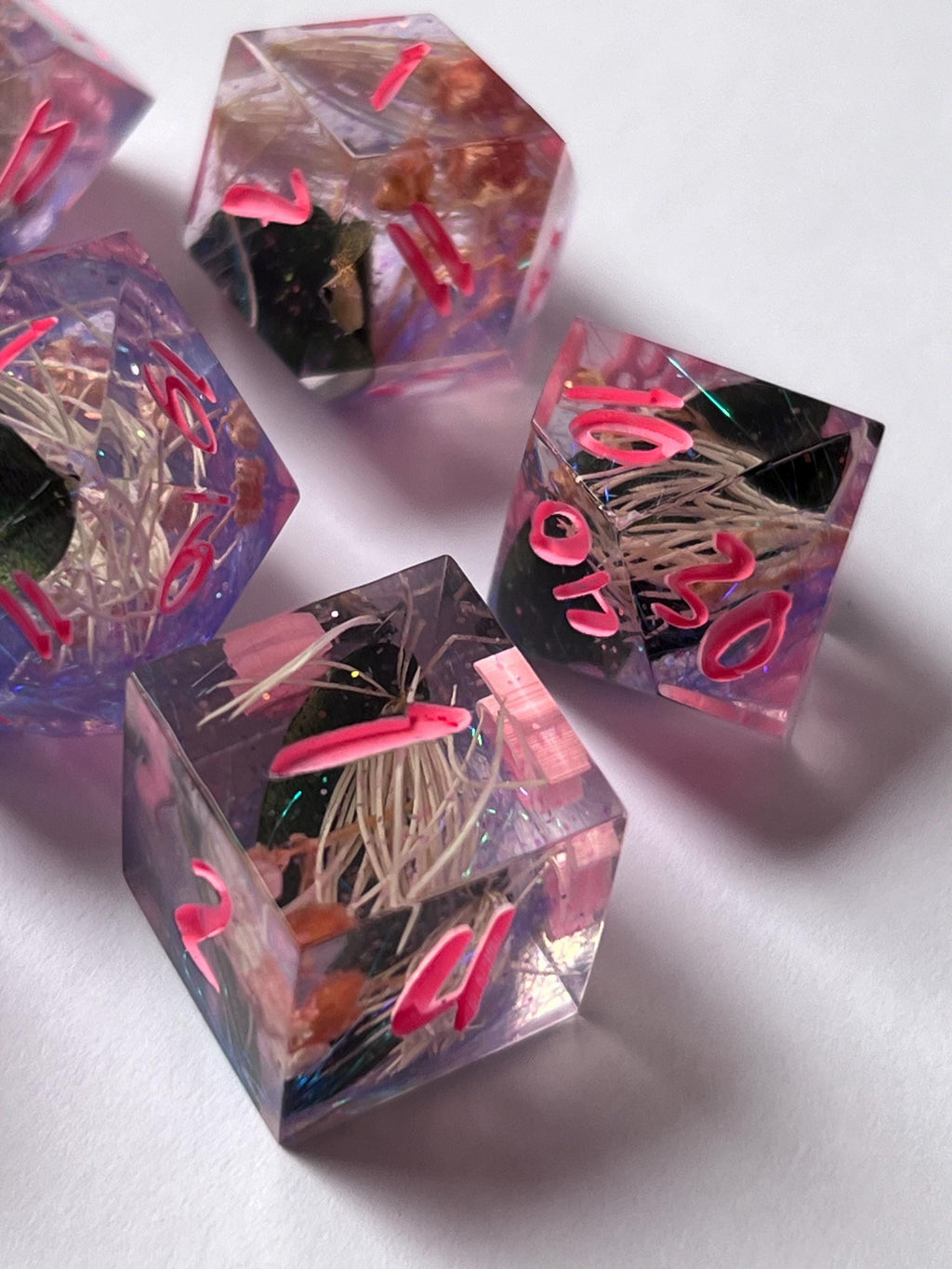 7-Piece TTRPG Dice Set - Static Garden