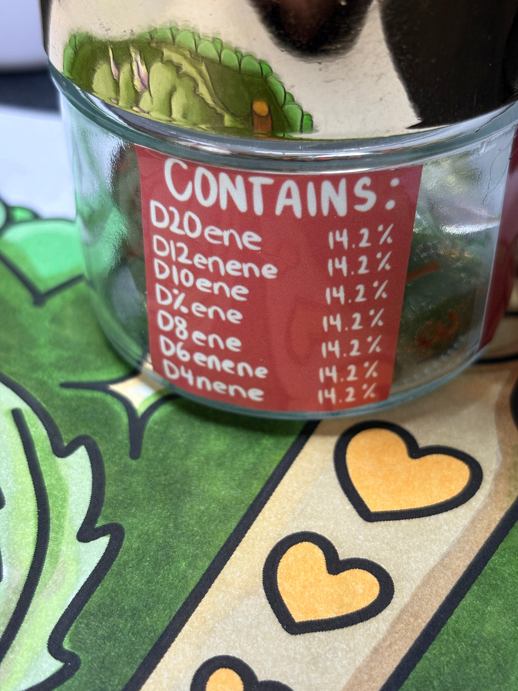 7-Piece TTRPG Dice Set - Clusterfox Gardens Funky Pine