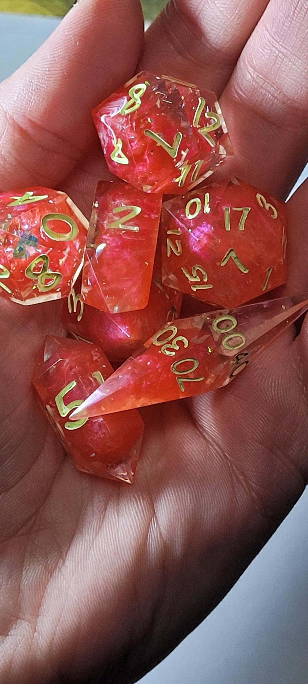 7-Piece TTRPG Dice Set - Juiced