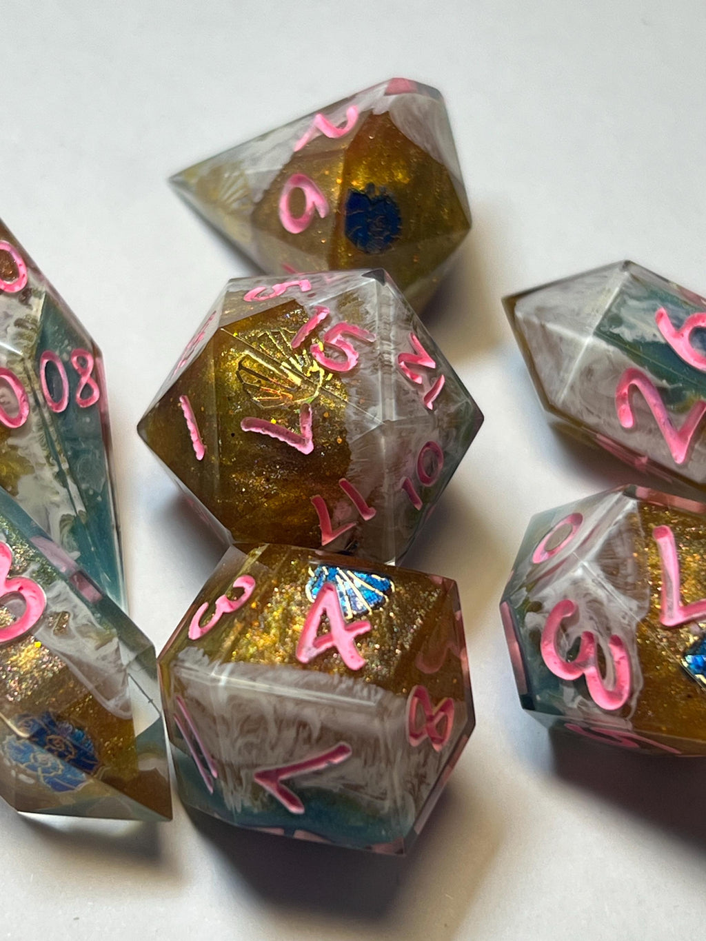7-Piece TTRPG Dice Set - The Session With The Beach “Vacation”