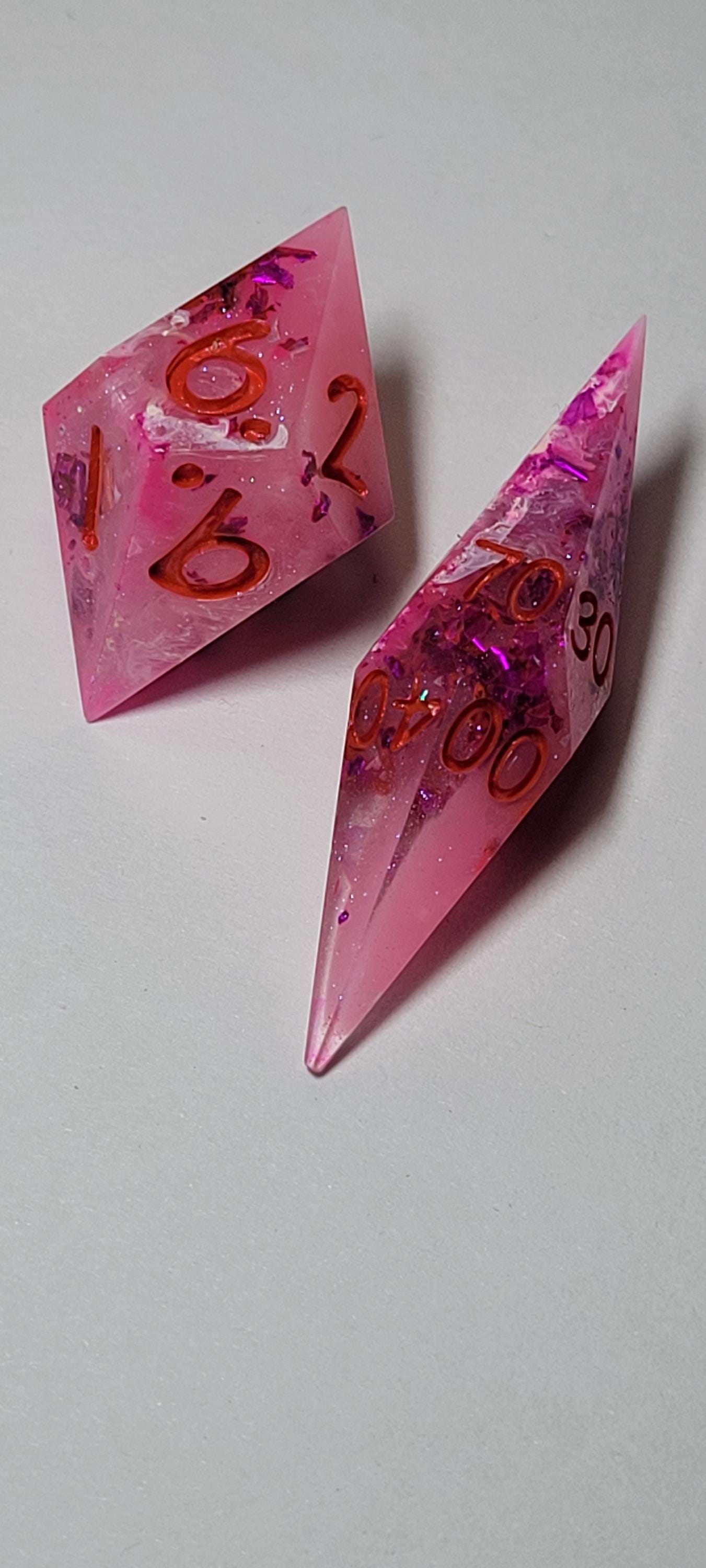 7-Piece TTRPG Dice Set - Love Bomb