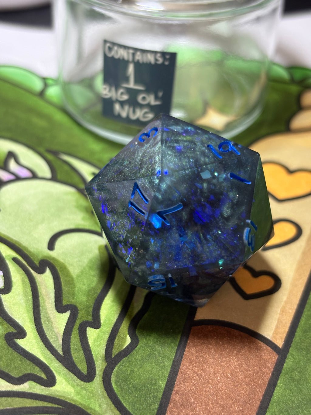 Single Chonky D20 - Clusterfox Gardens Granddaddy Purple