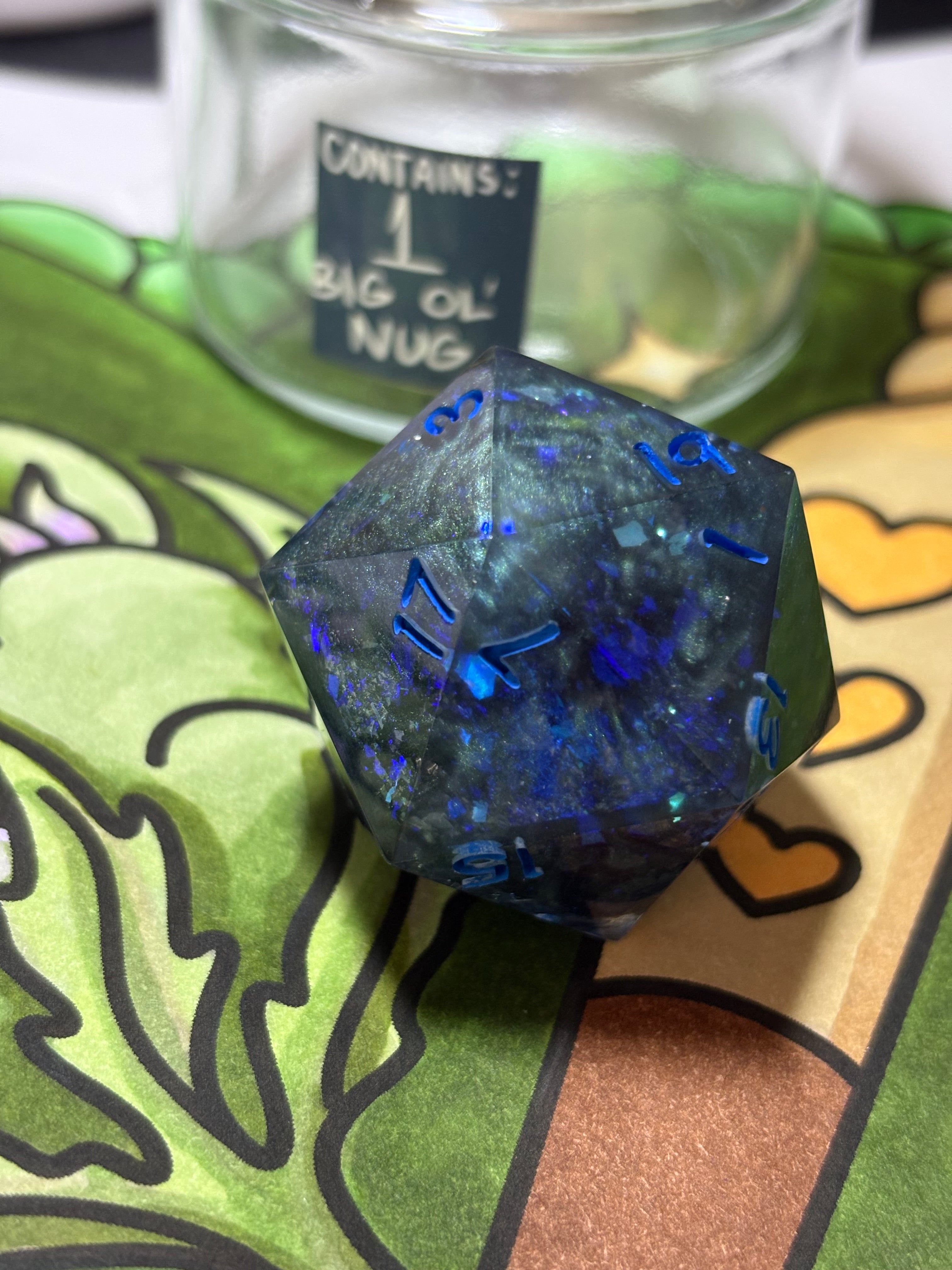 Single Chonky D20 - Clusterfox Gardens Granddaddy Purple