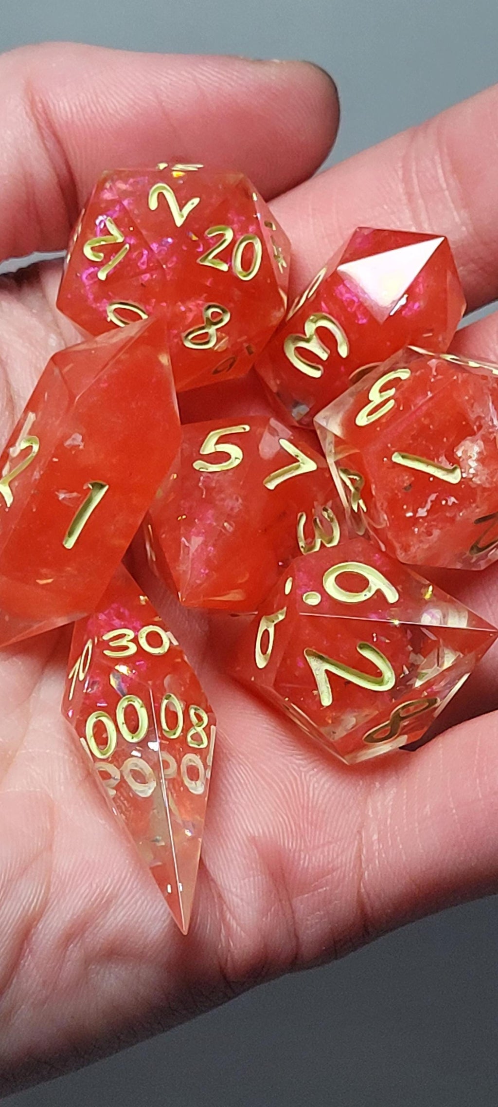7-Piece TTRPG Dice Set - Juiced