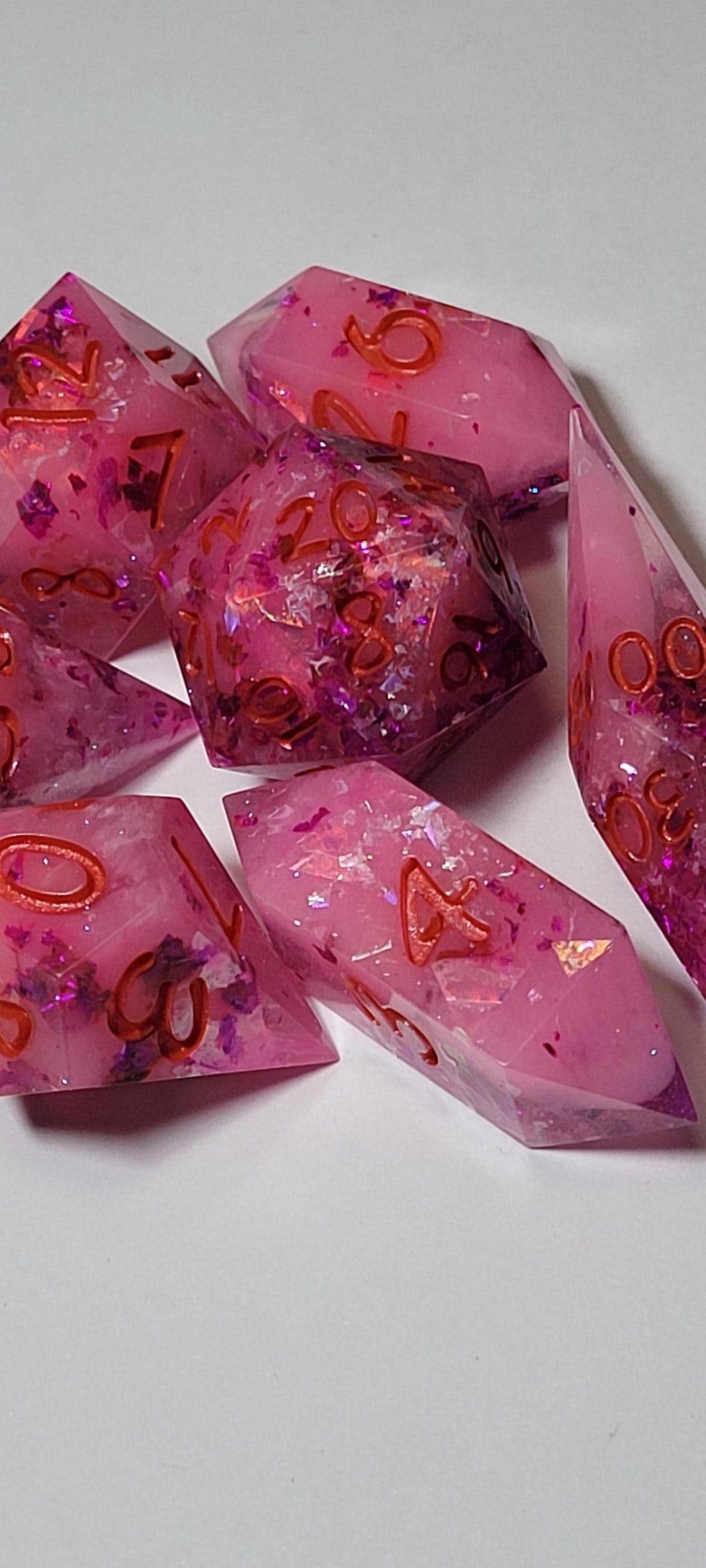 7-Piece TTRPG Dice Set - Love Bomb