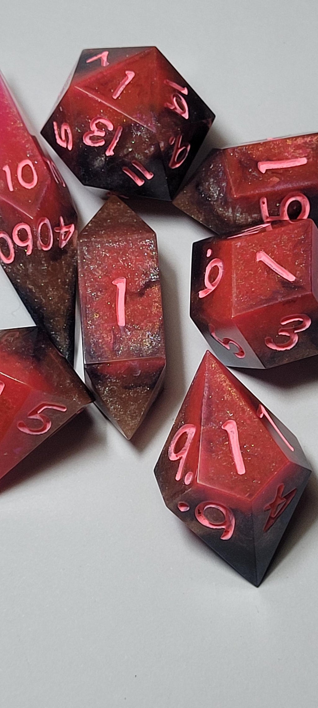 7-Piece TTRPG Dice Set - I Pulled The Fireball Alarm
