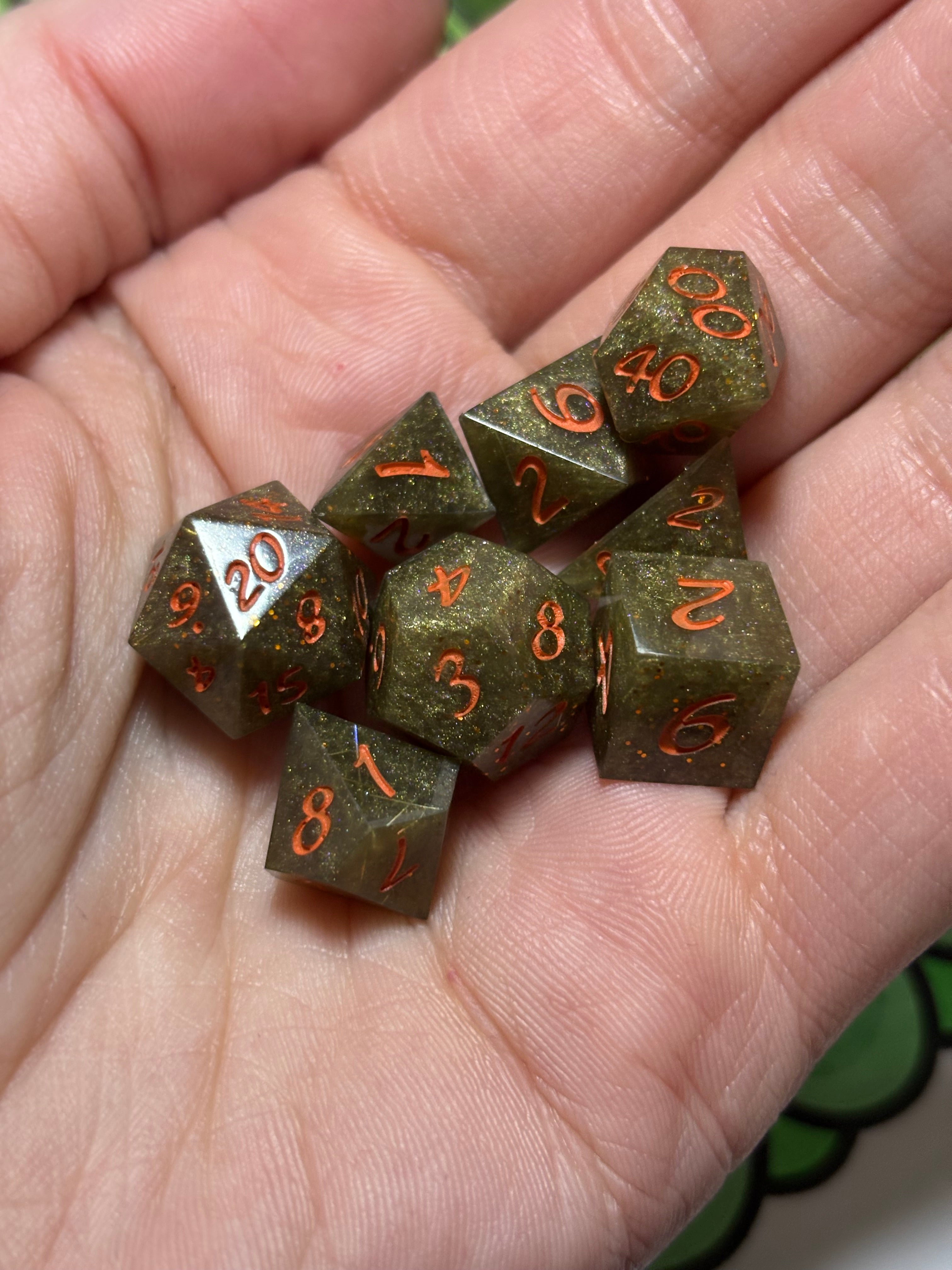 MINI TTRPG Dice Set - Clusterfox Gardens Funky Pine