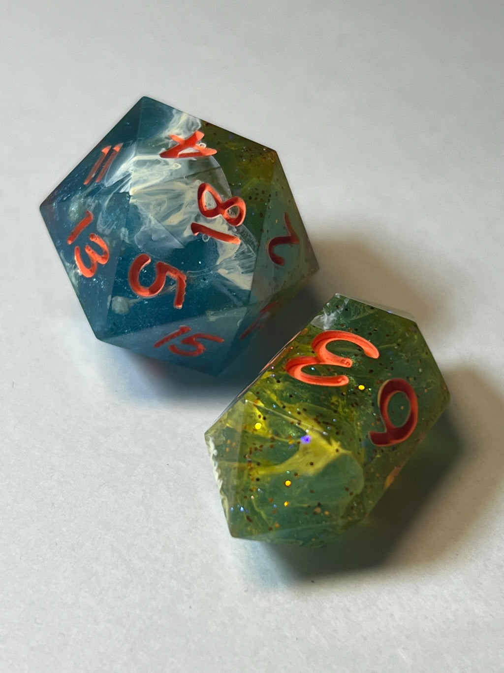 7-Piece TTRPG Dice Set - Tidepool of Drowned Safety Cone