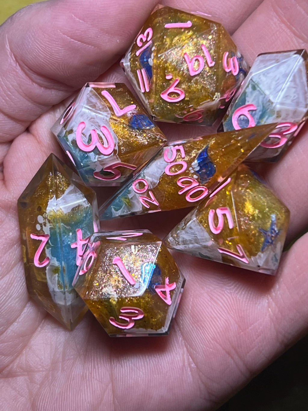 7-Piece TTRPG Dice Set - The Session With The Beach “Vacation”