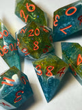 7-Piece TTRPG Dice Set - Tidepool of Drowned Safety Cone