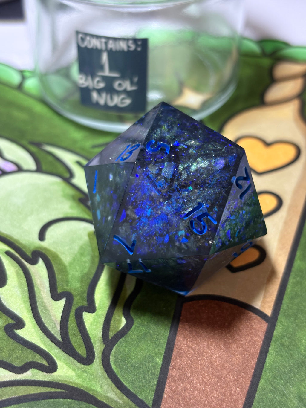 Single Chonky D20 - Clusterfox Gardens Granddaddy Purple