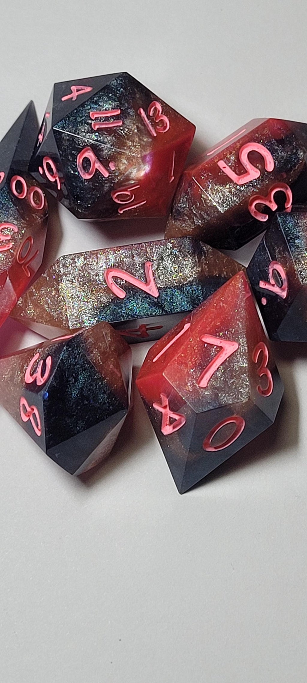 7-Piece TTRPG Dice Set - I Pulled The Fireball Alarm