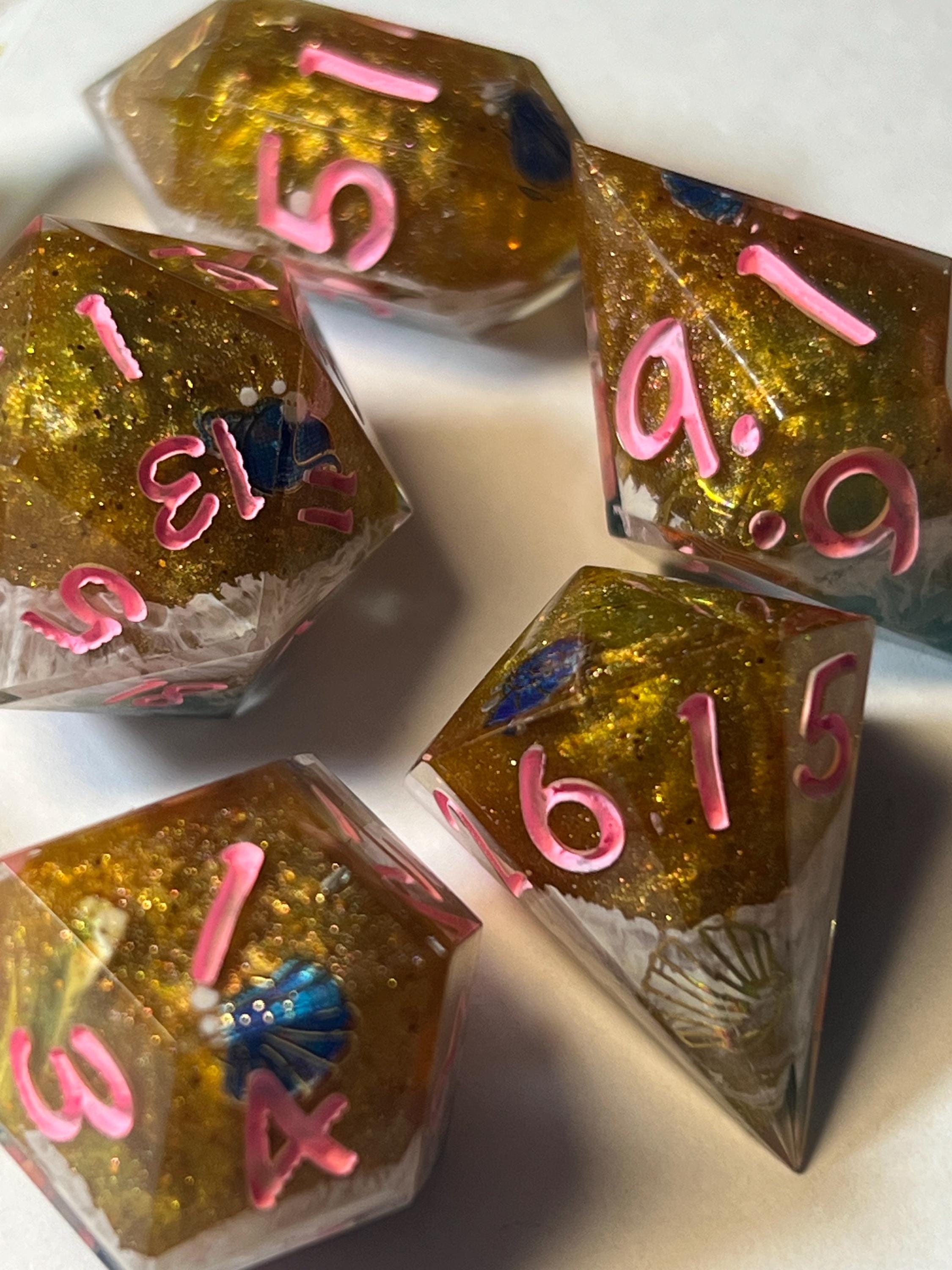 7-Piece TTRPG Dice Set - The Session With The Beach “Vacation”