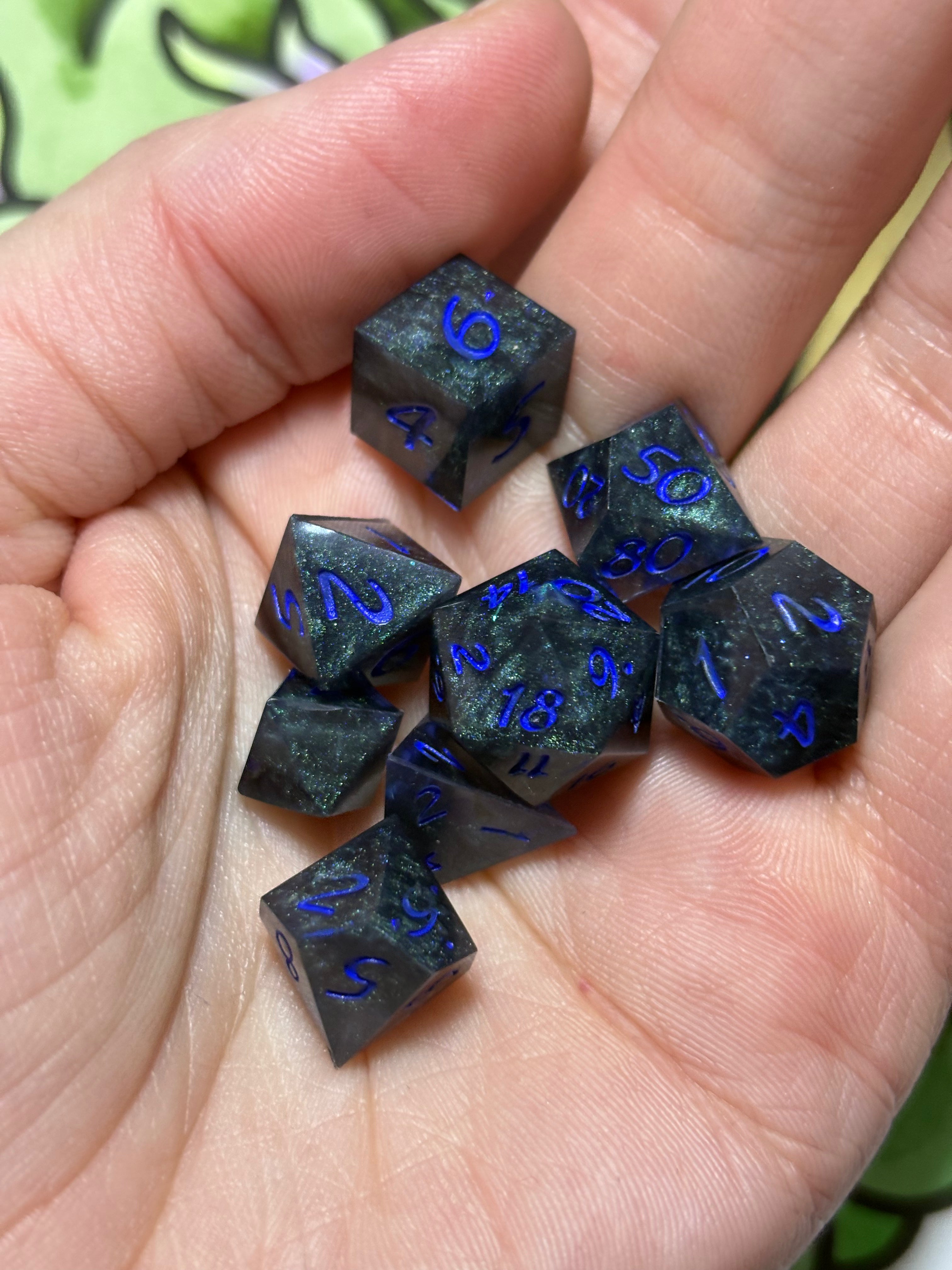 MINI TTRPG Dice Set - Clusterfox Gardens Granddaddy Purple