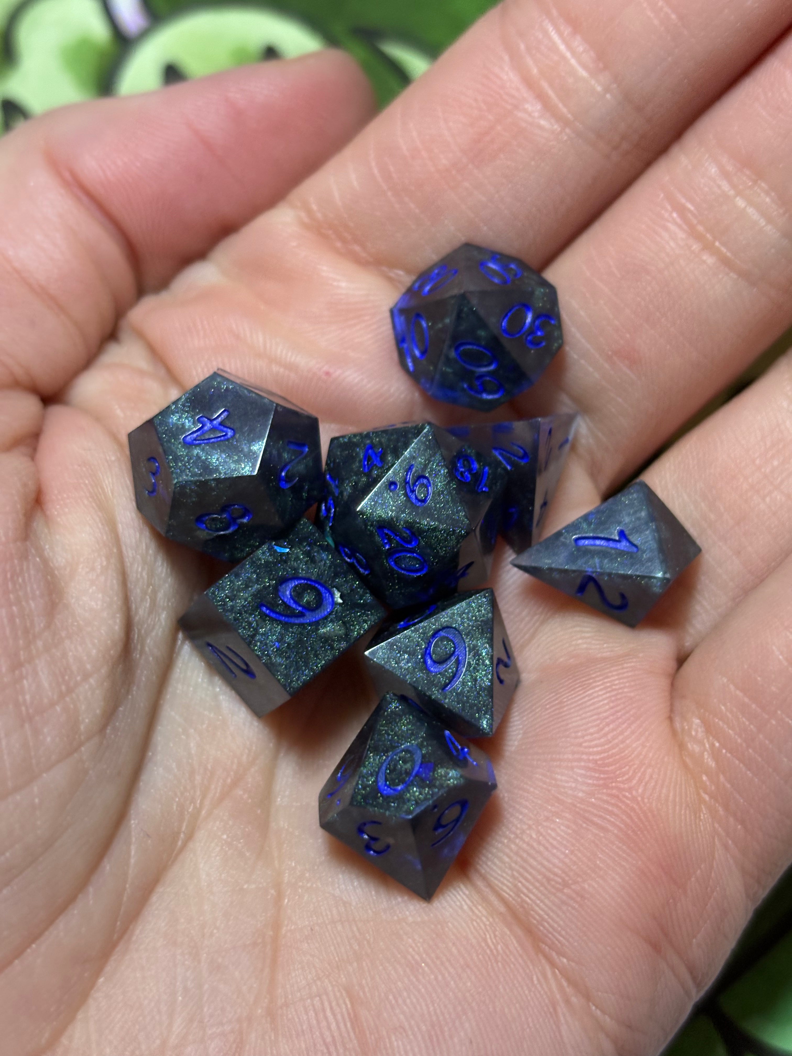 MINI TTRPG Dice Set - Clusterfox Gardens Granddaddy Purple