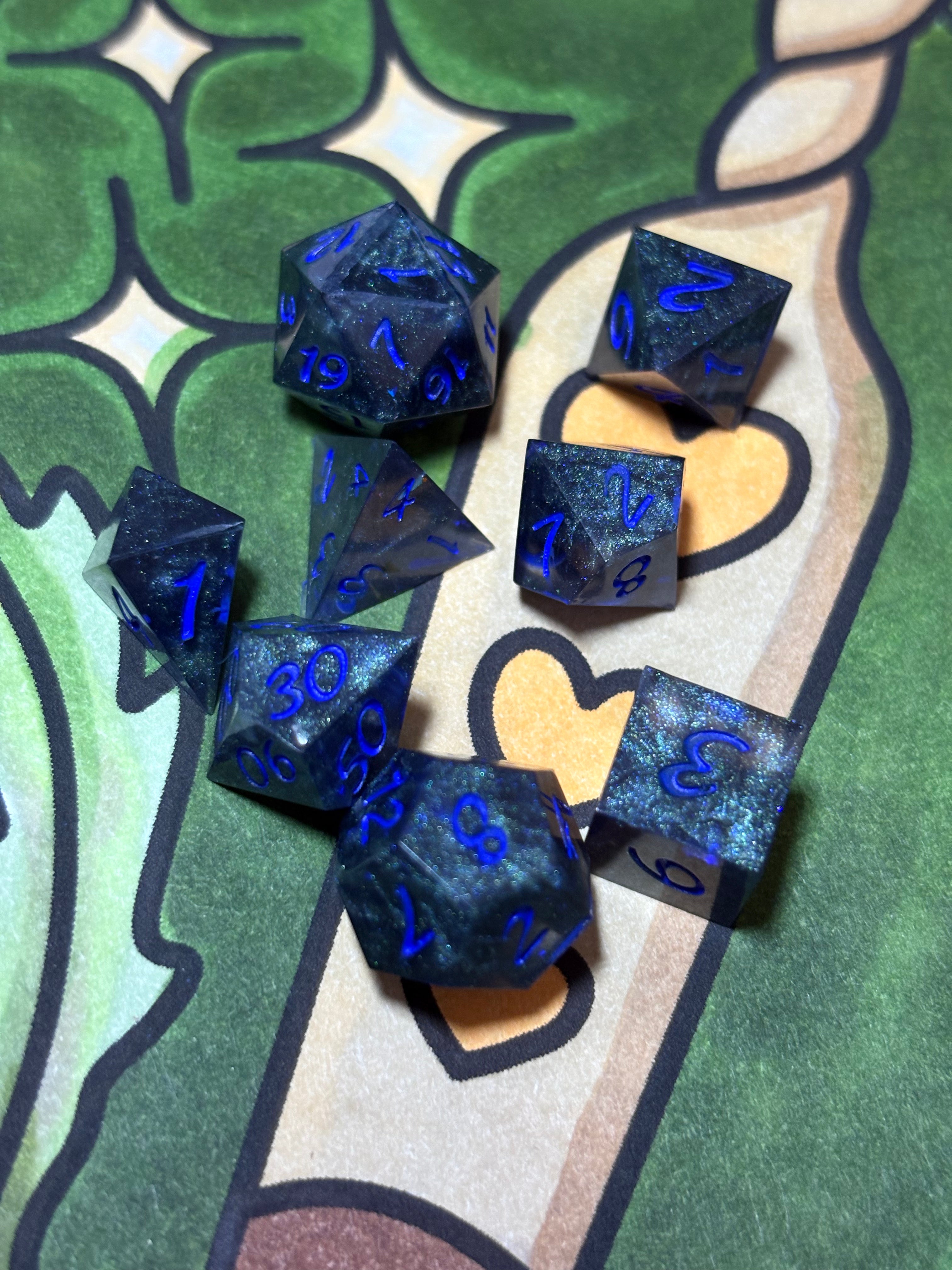 MINI TTRPG Dice Set - Clusterfox Gardens Granddaddy Purple