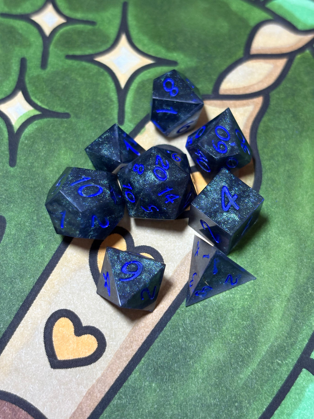 MINI TTRPG Dice Set - Clusterfox Gardens Granddaddy Purple