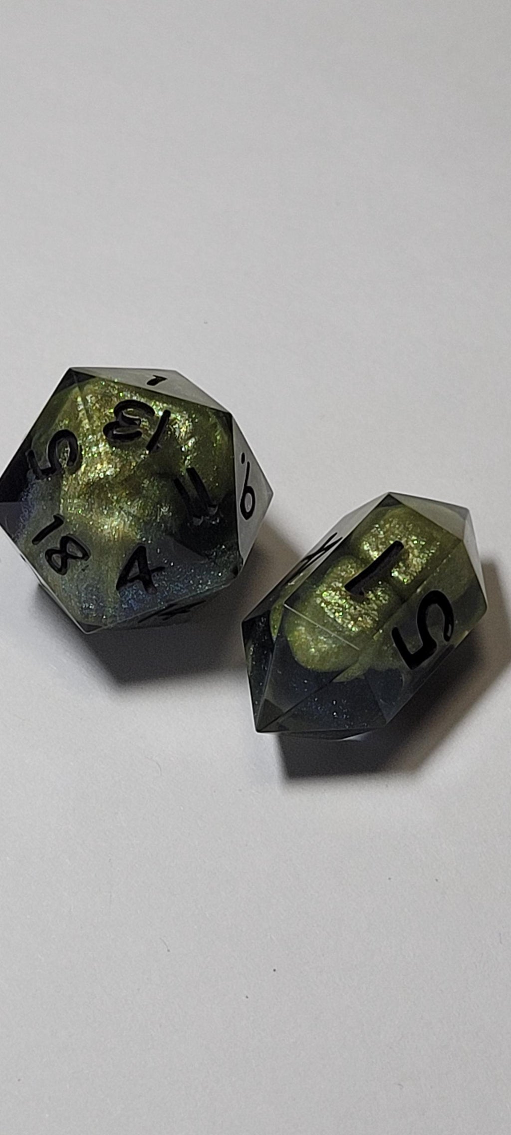 7-Piece TTRPG Dice Set - Natural Glow