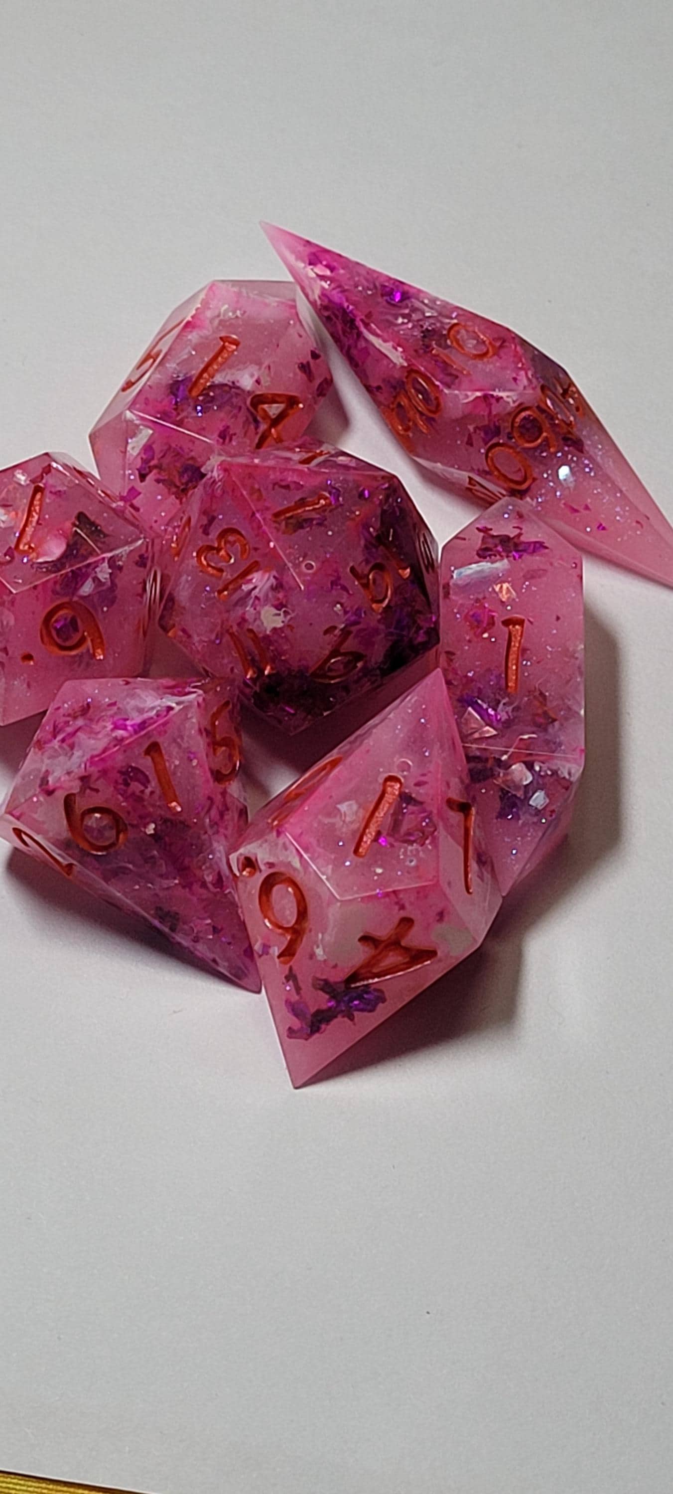 7-Piece TTRPG Dice Set - Love Bomb