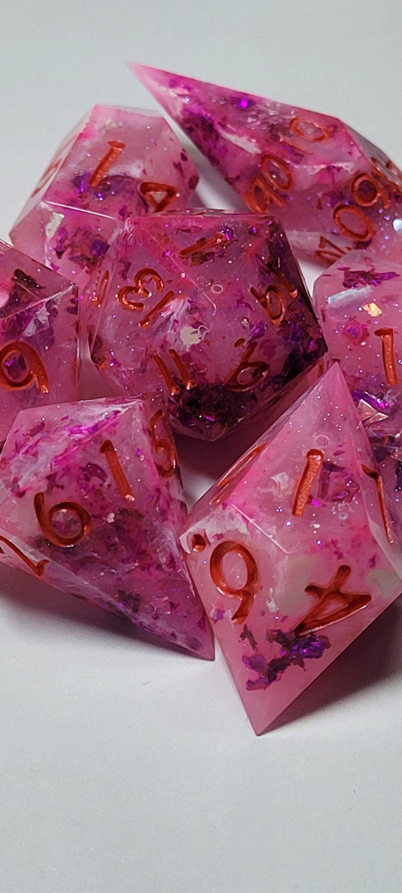 7-Piece TTRPG Dice Set - Love Bomb
