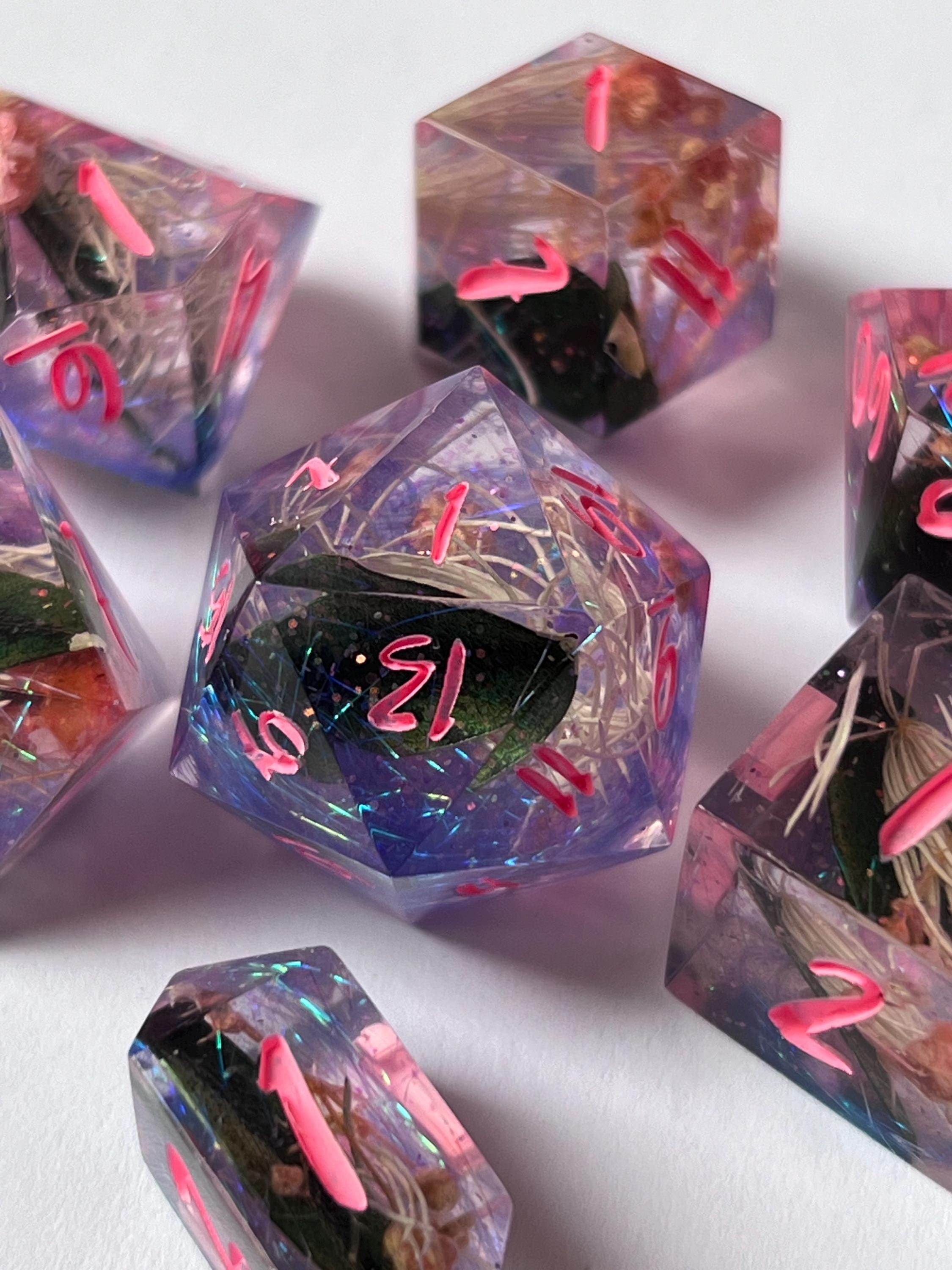 7-Piece TTRPG Dice Set - Static Garden