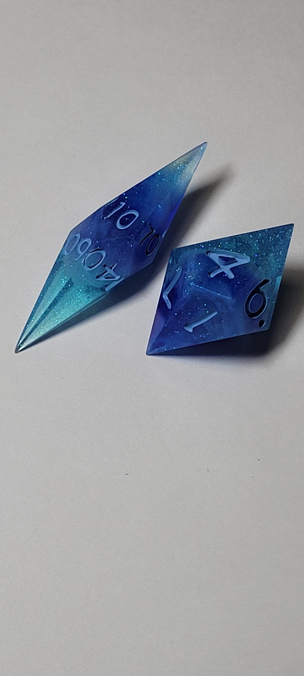 7-Piece TTRPG Dice Set - Just A Little Blue (Because of Capitalism)