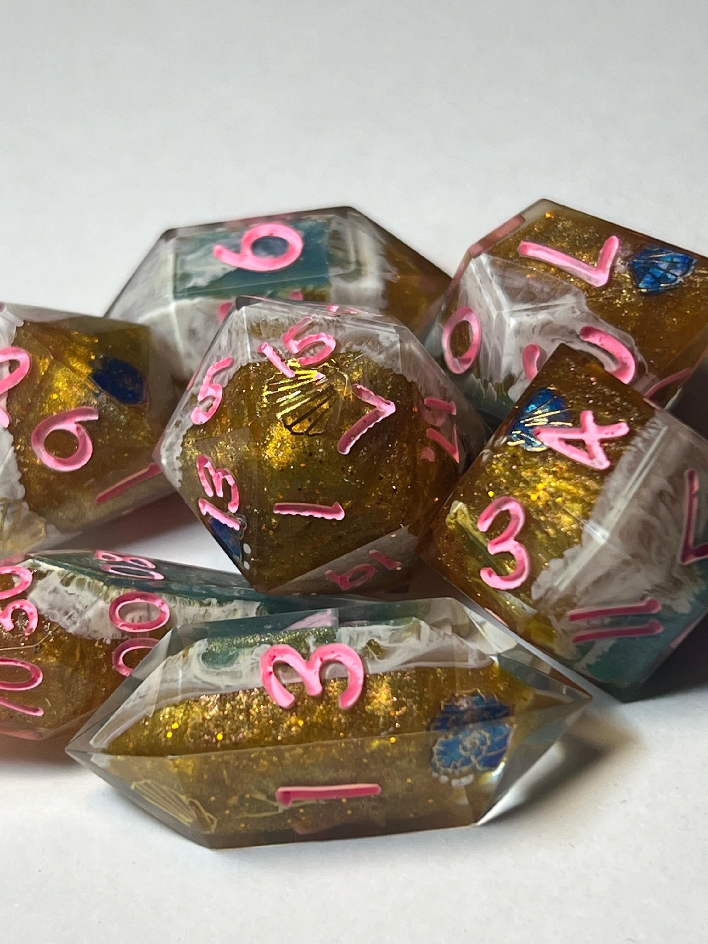 7-Piece TTRPG Dice Set - The Session With The Beach “Vacation”